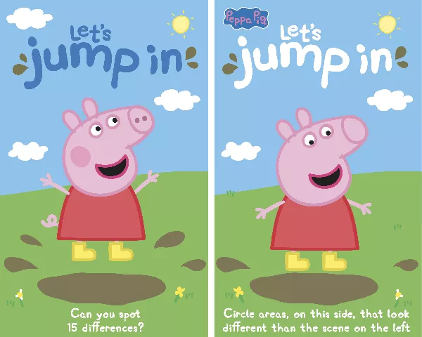 Peppa Pig Let's Jump In Spot The Difference